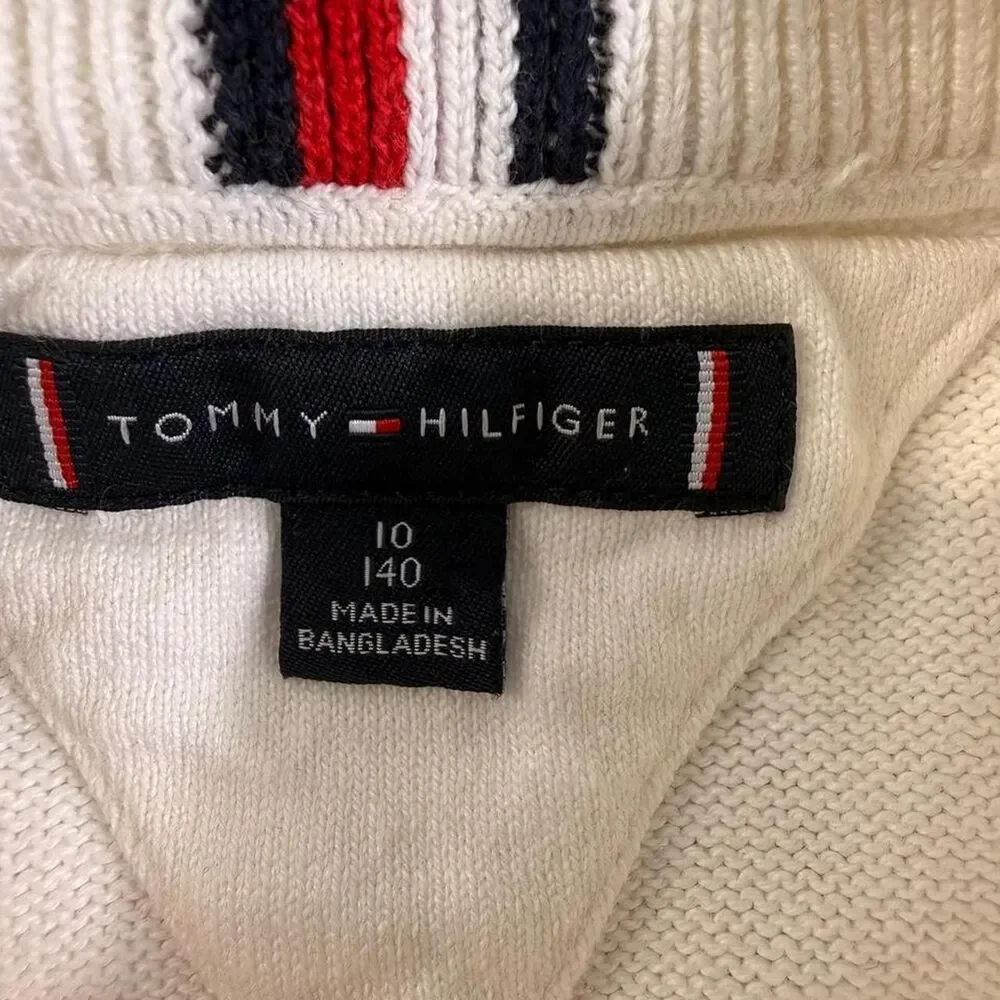 Tommy-hilfiger Cream and White Jumper